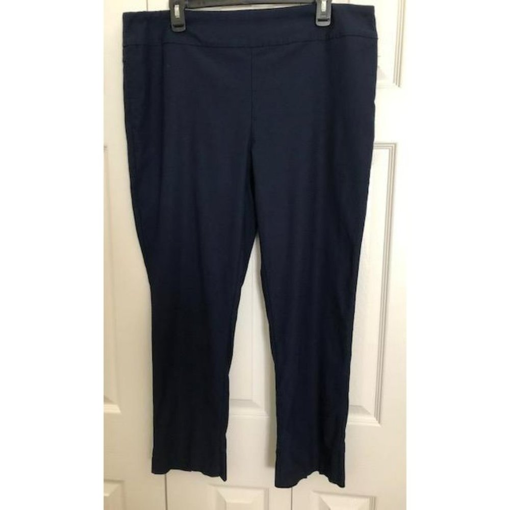 Coconut Row Palm Beach Women's Pull On Navy Pants Size 16